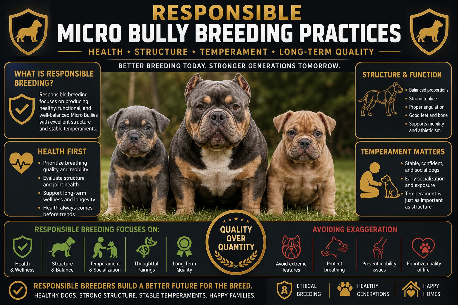 You are currently viewing Responsible Micro Bully Breeding Practices: Structure, Health & Long-Term Quality