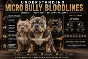 Read more about the article Understanding Micro Bully Bloodlines: Genetics, Pedigrees & Breeding Influence